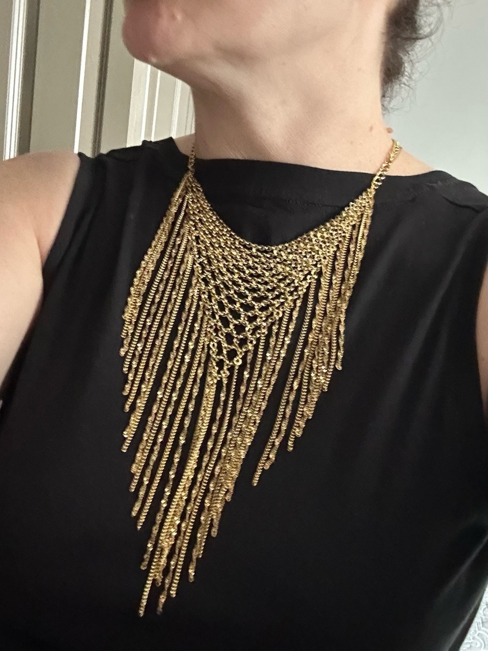❗️LAST CHANCE❗️Gold Fringe Layered Statement Necklace - Women Jewelry
